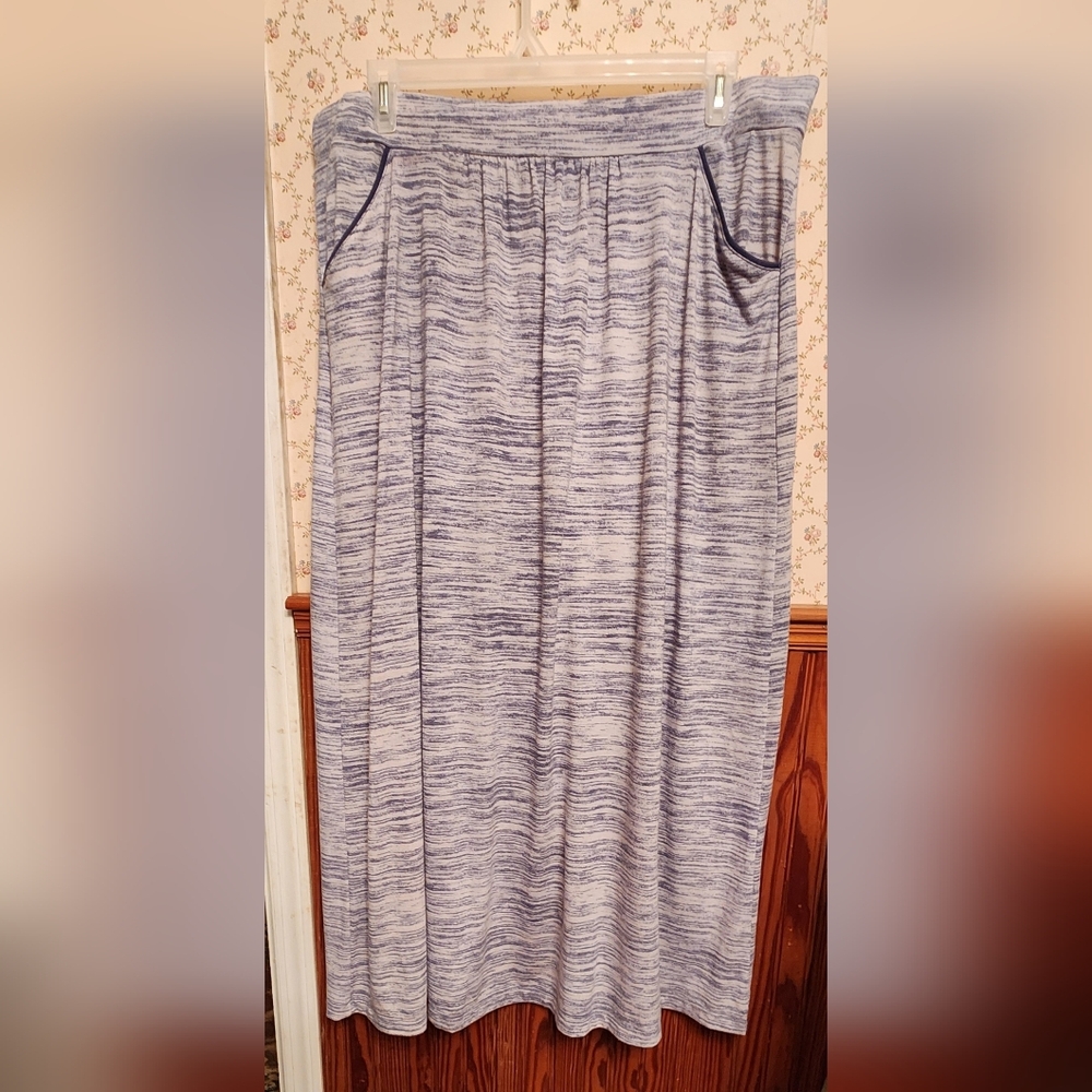 Faded Glory Blue and Grey Maxi Skirt XXL (20) Jr's